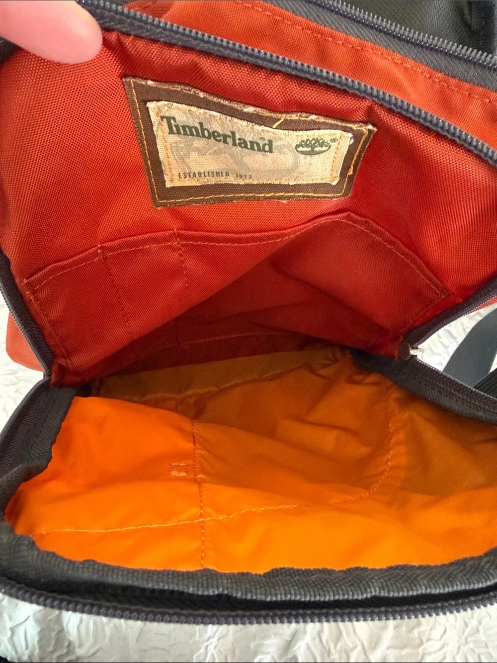 Timberland Olive, Orange & Gray Compact Crossbody Messenger